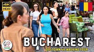 Bucharest 2024 Stunning Women Walking in the Historic Old Town  4K HDR [upl. by Annahsohs799]