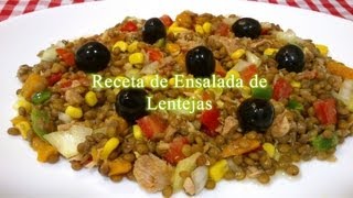 Ensalada de lentejas receta fácil [upl. by Sherburn224]