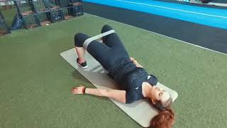 Banded Glute Bridge Abductions [upl. by Aryahay]