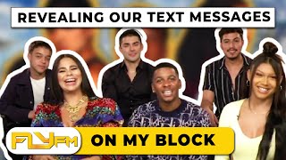 Revealing Text Messages with the On My Block cast  Fly FM Interviews [upl. by Archle]