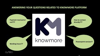 Answering your questions from receiving of payment to working hours  related to KNOWMORE Platform [upl. by Norabal]