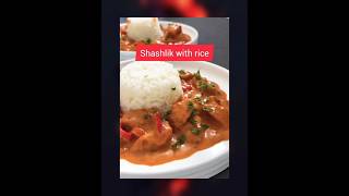 shashlik with rice Recipeshortvideo youtubeshorts cooking bye Ayesha kitchen sip [upl. by Greenland130]