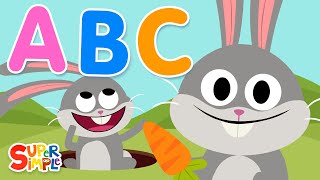 ABC Hop  Hop Along Alphabet Songs For Kids  Super Simple Songs [upl. by Arakihc288]