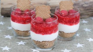 Weihnachtsdessert in 5 Minuten gezaubert SpekulatiusHimbeereCreme [upl. by Gaspard]