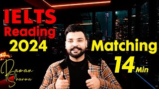 IELTS Reading II Matching II 2024 II Raman Sir II [upl. by Nauqat203]