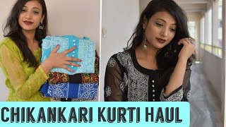 Lucknawi Chikankari Kurti Haul  Styling Tips amp Review [upl. by Drahcir515]