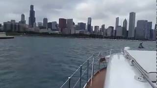 Cruising Chicago on Marianne 1960 Chris Craft  from Soldier Field to Trump Tower MissMarianne [upl. by Shotton]