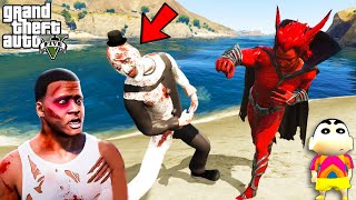 SERBIAN DANCING LADY Fight DEVIL BOSS To Save SHINCHAN and CHOP in GTA 5 [upl. by Cutcliffe]