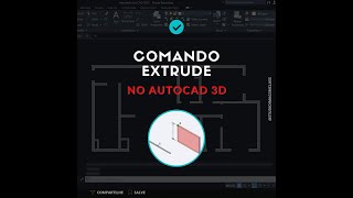 COMANDO EXTRUDE NO AUTOCAD 2020 [upl. by Nhabois]