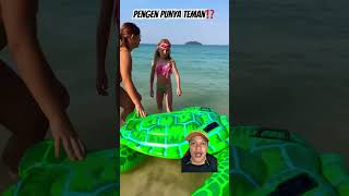 PENGEN PUNYA TEMAN⁉️ family beach vacation summer travel comedy couple music funny [upl. by Yokoyama271]