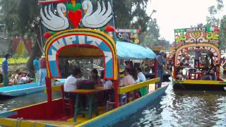 Trajineras in Xochimilco Mexico [upl. by Shulamith792]