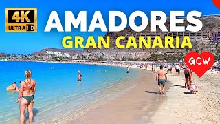 AMADORES Gran Canaria Beach Walk Spain 4K  Canary Islands [upl. by Ardnal]