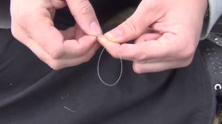 Tutoriel MdlH  Maison de la pêche  Boucle de ligne  avec fil de nylon [upl. by Nrehtac589]