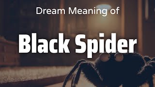 Black Spider Dream Meaning amp Symbolism  Interpretation Psychology [upl. by Asirem141]