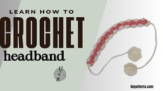 Crochet headband for beginners  Tutorial  Diadema de ganchillo [upl. by Ainna]