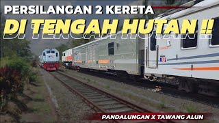 STASIUN DITENGAH HUTAN HANYA MEMILIKI 2 JALUR UNTUK PERSILANGAN ‼️ BANYAK MOMEN KERETA LUAR DINAS [upl. by Clement]