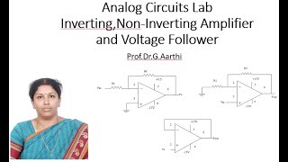 Inverting NonInverting Amplifiers and Voltage Follower usingOpampIC741 [upl. by Liban]