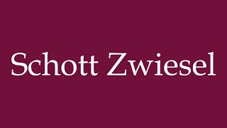 How to Pronounce Schott Zwiesel Correctly in German [upl. by Eustache]