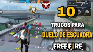 TOP 10 DE TRUCOSSECRETOS PARA DUELO DE ESCUADRAS EN FREE FIRE LLEGARAS A HEROICO [upl. by Archambault]