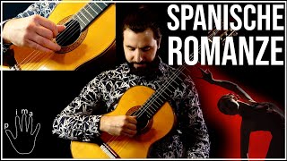 Spanische Romanze auf der Gitarre lernen  Zupfmuster und TAB Tutorial 12 [upl. by Hortensia]