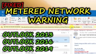 FIXED How to fix Metered Network Warning in Outlook  Windows 10 outlook meterednetworkwarning [upl. by Niko]