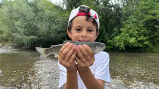 Missione Compiuta a pesca di trote nel torrente Noce fishing rainbowtrout riverfishing nature [upl. by Eiznyl]