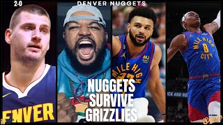 NUGGETS SURVIVE GRIZZLIES  Jokic amp Murray Dominate in the Clutch [upl. by Anirrehs]