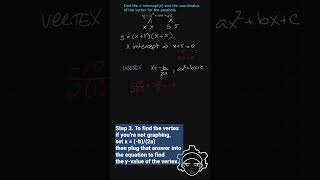 Finding the xintercepts and the vertex of a parabola [upl. by Schreibman]