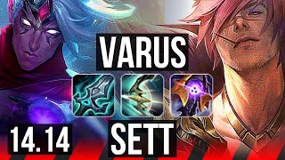 VARUS vs SETT TOP  7 solo kills 1624 700 games Dominating  EUNE Grandmaster  1414 [upl. by Annahsad]