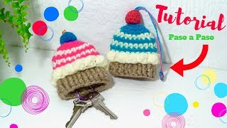 LLAVERO GUARDA LLAVES TEJIDO A CROCHET PASO A PASO DE CUPCAKE [upl. by Eidob]