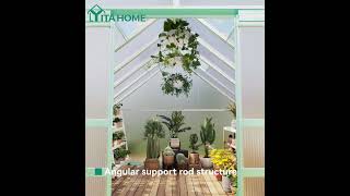 YITAHOME Polycarbonate Greenhouse with Sliding Doors amp Adjustable Roof Vents [upl. by Darci]