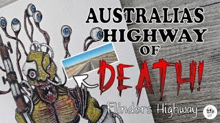 The HIGHWAY that attracts DEATH  THE FLINDERS HIGHWAY  Roaming Death Monster ILLUSTRATION [upl. by Audras613]