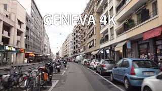 Geneva Switzerland 4K  Driving Downtown [upl. by Latoyia]