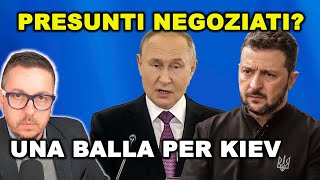 PRESUNTI NEGOZIATI Russia Ucraina Smentiti da Kiev mentre PUTIN ribadisce la disponibilità [upl. by Cynthla]