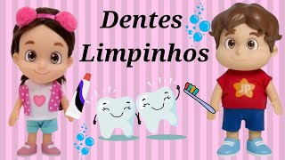 Maria Clara e JP aprendem a importância de escovar os dentes  Vídeo Divertido [upl. by Jillayne]