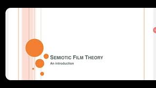 semiotic film theory first part [upl. by Eeldarb]