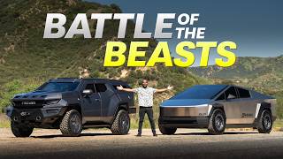 Tesla Cybertruck VS Rezvani Vengeance Battle Of The BEASTS  4K [upl. by Halle976]