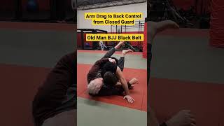 Arm Drag to Back Control from Closed Guard bjj grappling jiujitsu [upl. by Adnahsar479]