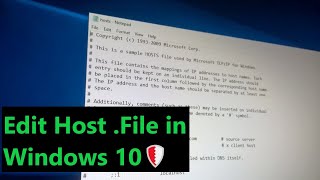 How to Edit Host File amp Block Website in Windows 10 [upl. by Allyce981]