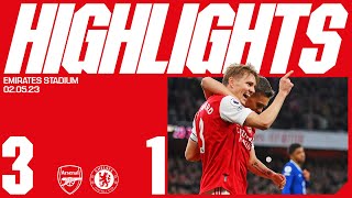 HIGHLIGHTS  Arsenal vs Chelsea 31  Odegaard 2 Gabriel Jesus [upl. by Drauode]