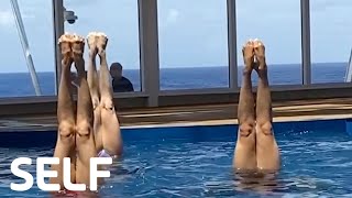 The Challenge of Synchronized Swimming on a Cruise Ship [upl. by Sulohcin]