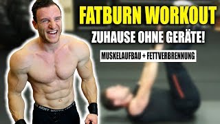 20 Minuten Extremes FATBURN HIIT Workout für Zuhause ohne Springen  Sascha Huber [upl. by Dutchman]