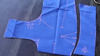 40size blouse cutting very easy blouse cutting and stitching [upl. by Deevan]