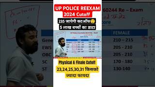 UP POLICE REEXAM 2024 CUTOFF By Vivek Sir Exampur uppolice2024cutoff shorts [upl. by Ebneter]