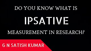 Do you know what is Ipsative Measurement in Research [upl. by Virgie]