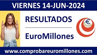 Resultado del sorteo EuroMillones del viernes 14 de junio de 2024 [upl. by Aiam]