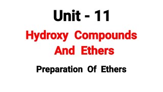 Preparation Of Ethers  Hydroxy Compounds And Ethers  TN 12th Chemistry  in tamil  unit 11 [upl. by Margie]