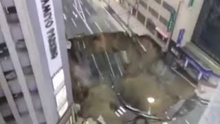 15 Terrifying Sinkholes That Swallowed Entire Cities on Camera  Caught On Camera [upl. by Seto]