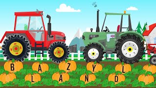 Tractor and More Tractors Animated Farm and New Vehicles on It  Compilation Video [upl. by Nelyahs]