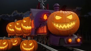 Halloween Train  Happy Halloween Cartoon Train for kids  Choo choo train kids videos [upl. by Ahc648]